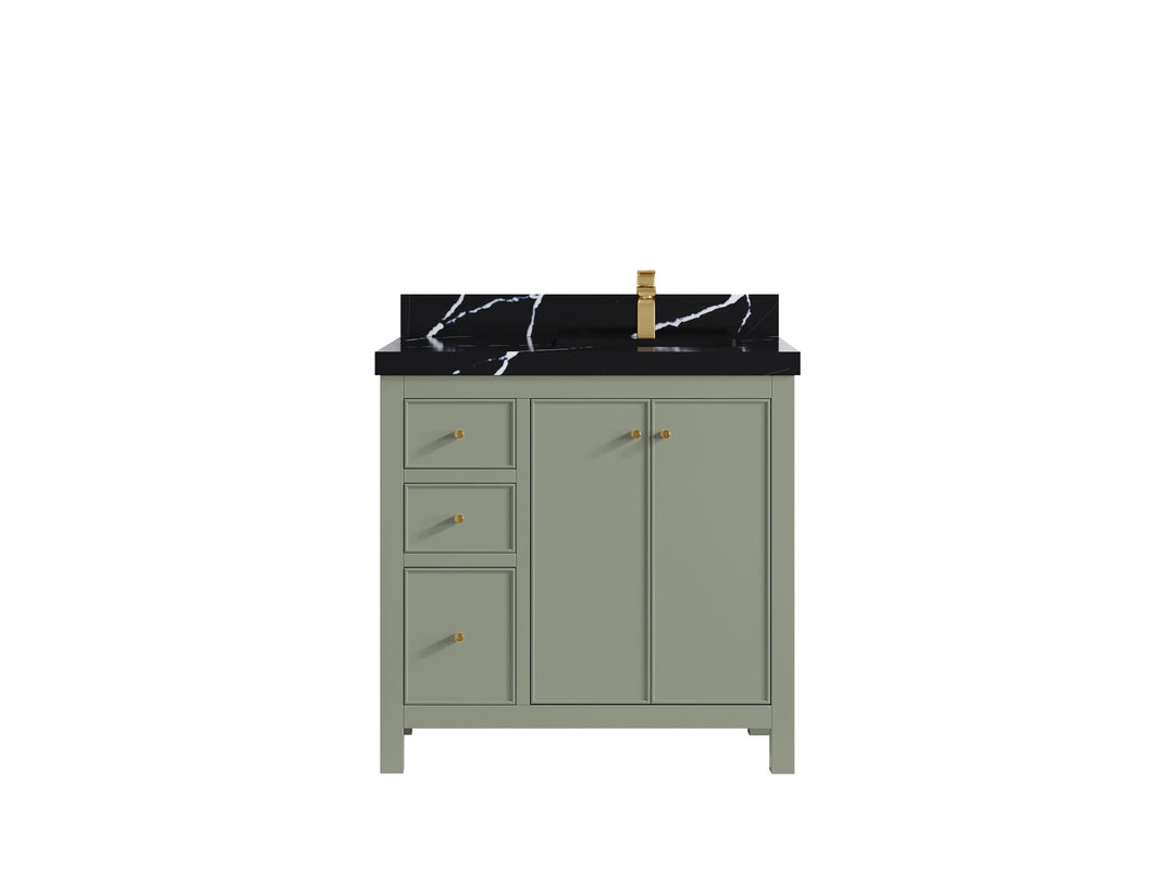 Chicago 36 in. W x 22 in. D Right Offset Sink Bathroom Vanity