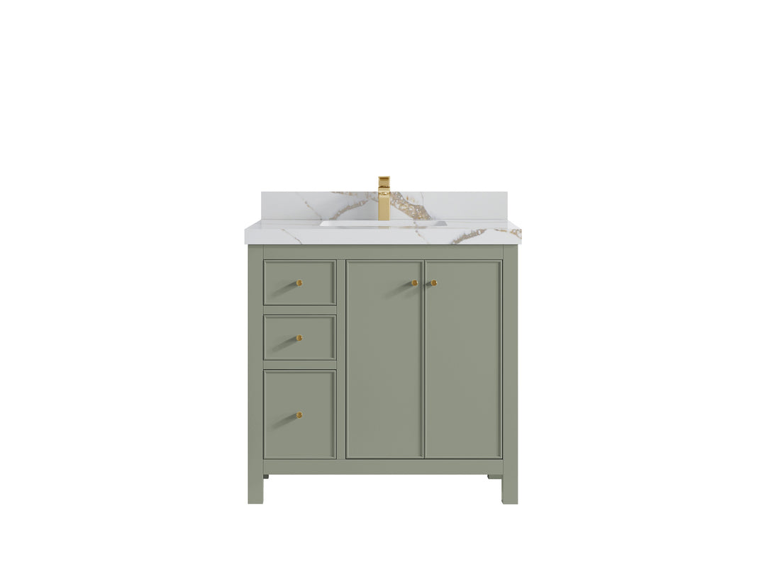 Chicago 36 in. W x 22 in. D Center Sink Bathroom Vanity