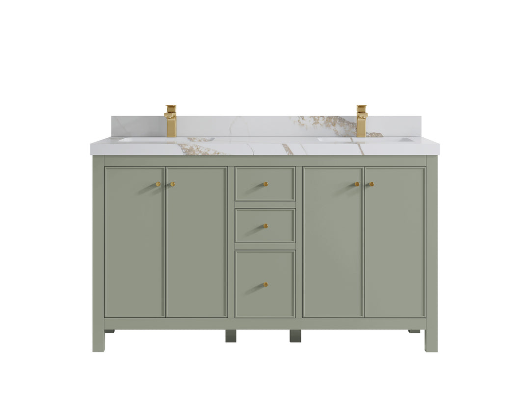 Chicago 60 in. W x 22 in. D Double Sink Bathroom Vanity