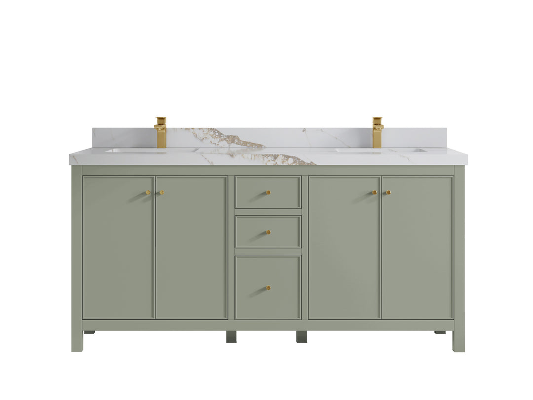 Chicago 72 in. W x 22 in. D Double Sink Bathroom Vanity