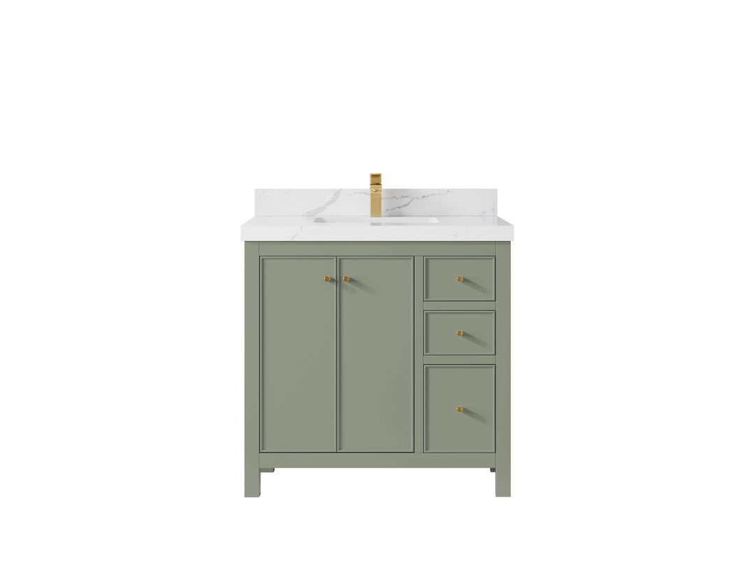 Chicago 36 in. W x 22 in. D Center Sink Bathroom Vanity