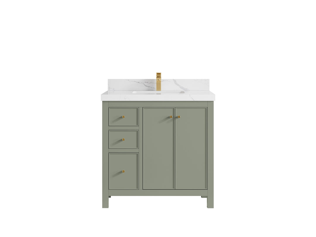 Chicago 36 in. W x 22 in. D Center Sink Bathroom Vanity