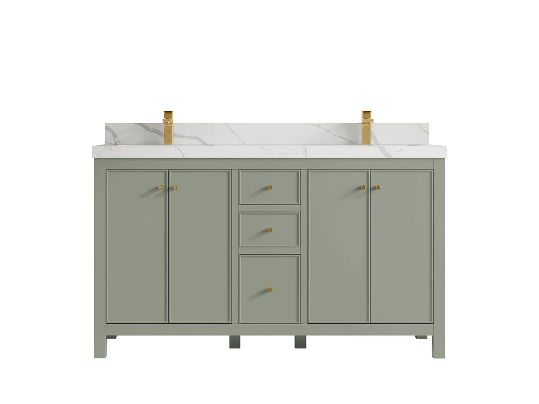 Chicago 60 in. W x 22 in. D Double Sink Bathroom Vanity
