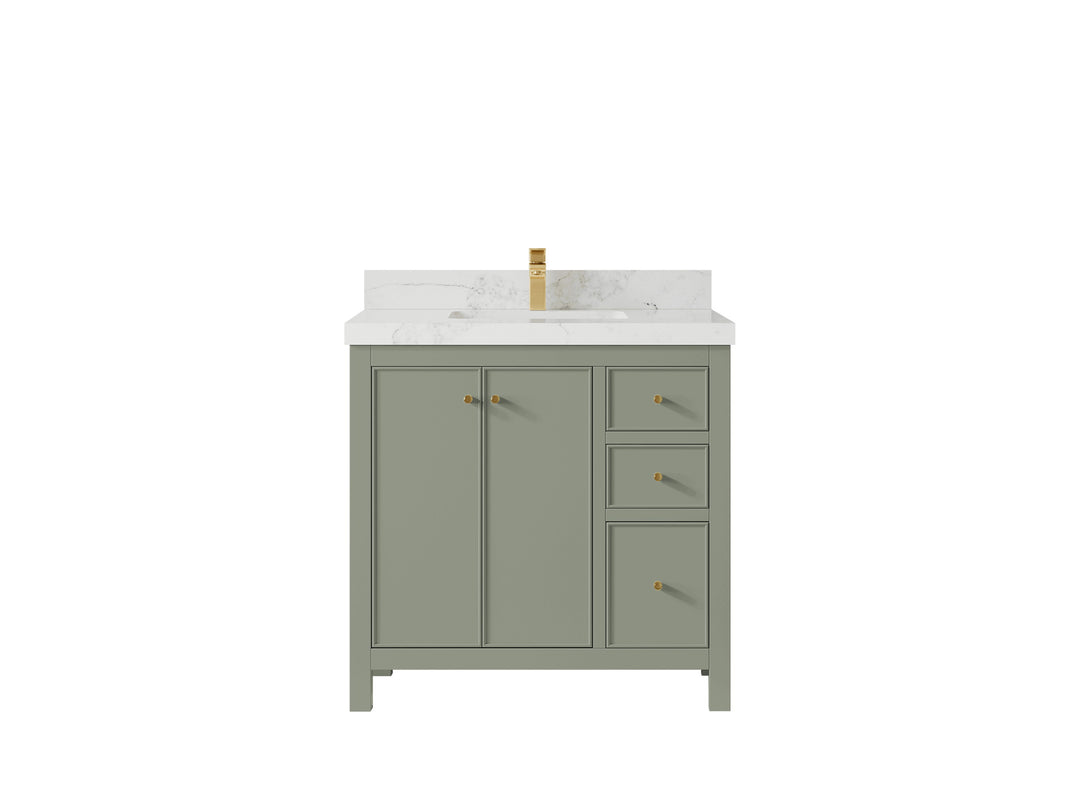 Chicago 36 in. W x 22 in. D Center Sink Bathroom Vanity