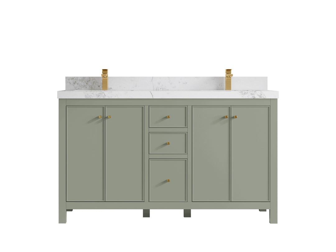 Chicago 60 in. W x 22 in. D Double Sink Bathroom Vanity
