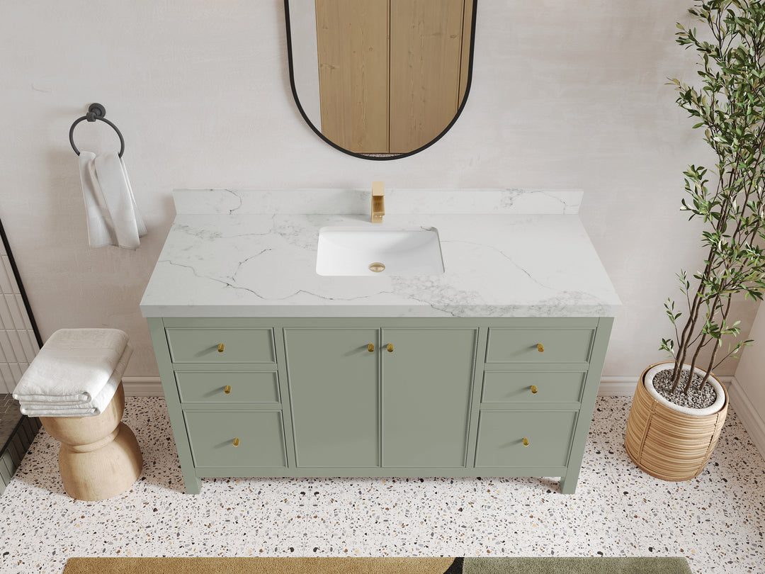 Chicago 60 in. W x 22 in. D Single Sink Bathroom Vanity