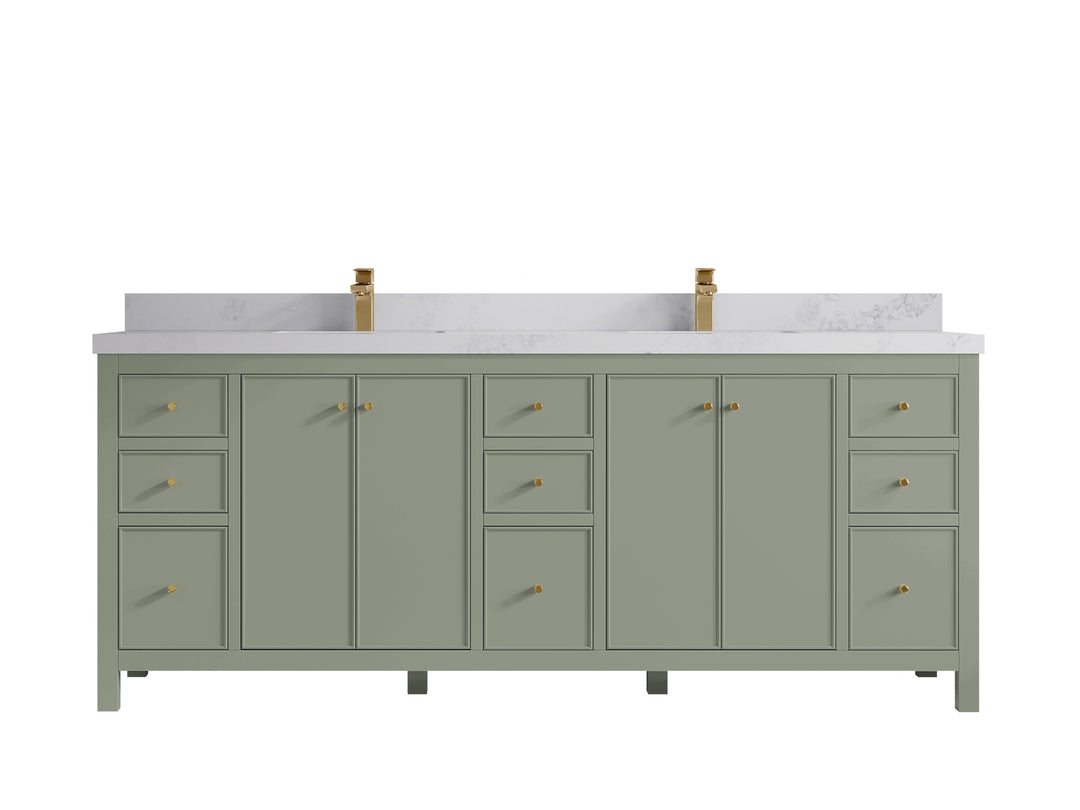 Chicago 84 in. W x 22 in. D Double Sink Bathroom Vanity