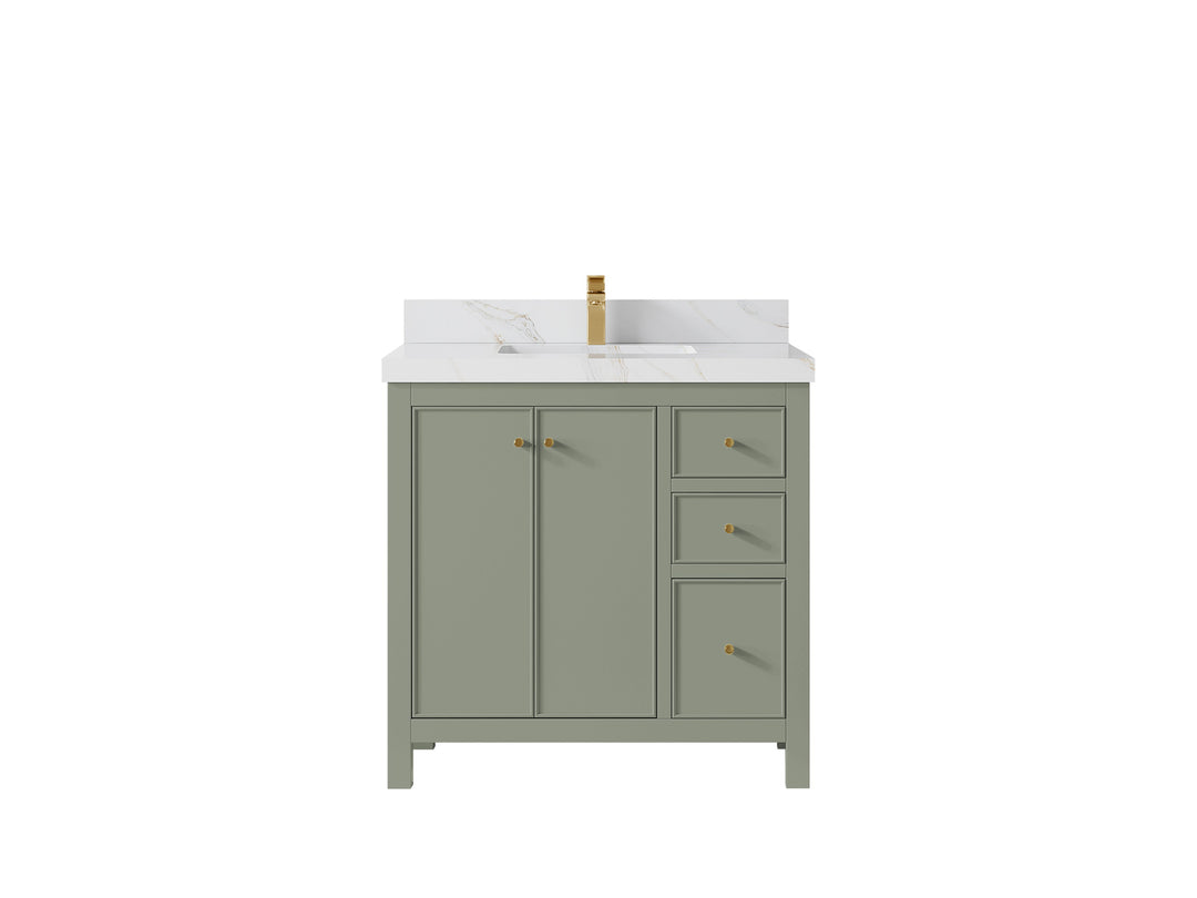 Chicago 36 in. W x 22 in. D Center Sink Bathroom Vanity