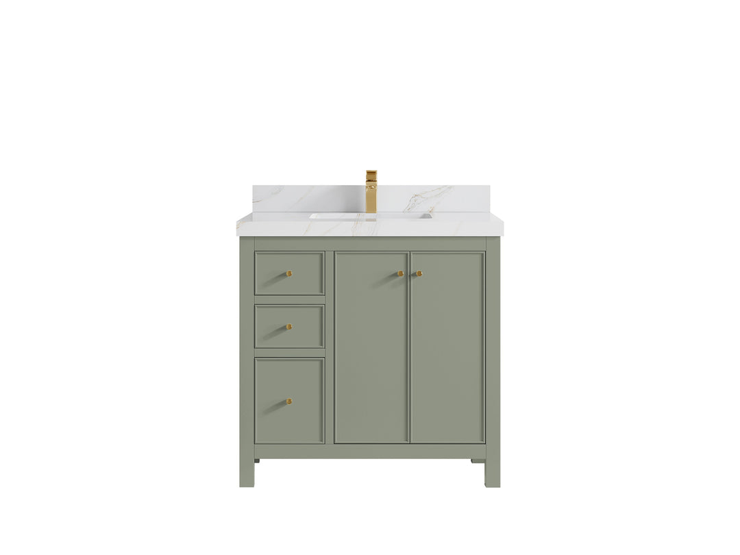 Chicago 36 in. W x 22 in. D Center Sink Bathroom Vanity