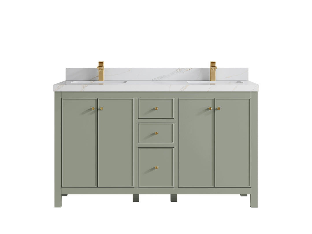 Chicago 60 in. W x 22 in. D Double Sink Bathroom Vanity