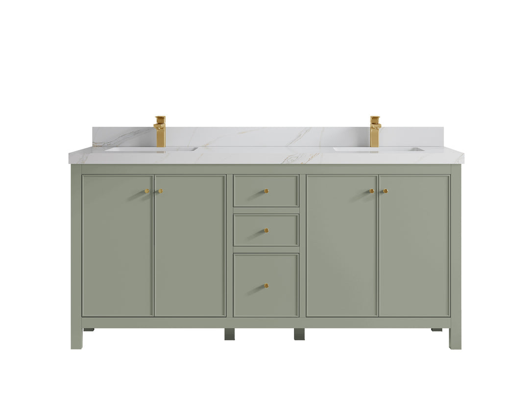 Chicago 72 in. W x 22 in. D Double Sink Bathroom Vanity