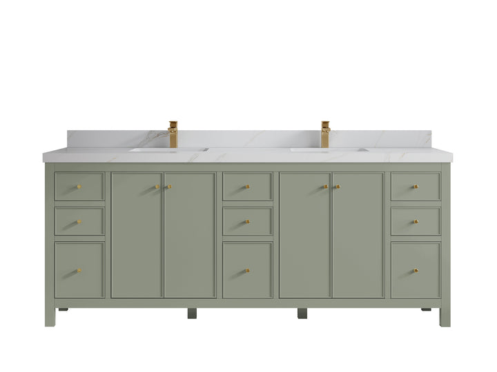 Chicago 84 in. W x 22 in. D Double Sink Bathroom Vanity - photo 21