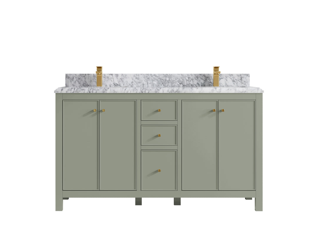 Chicago 60 in. W x 22 in. D Double Sink Bathroom Vanity
