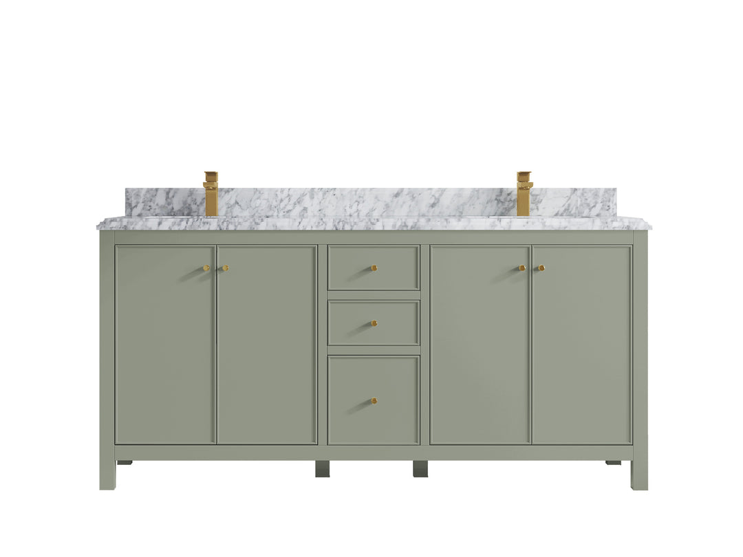Chicago 72 in. W x 22 in. D Double Sink Bathroom Vanity
