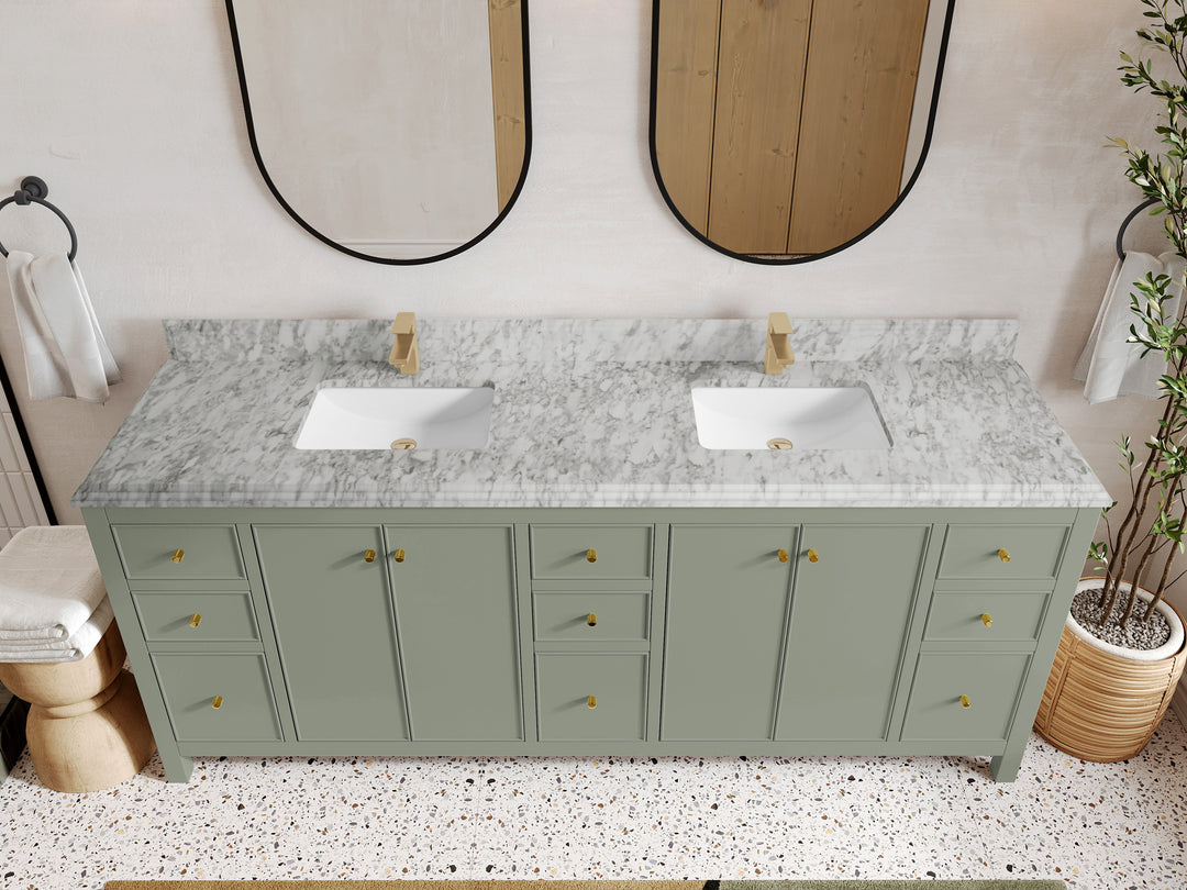 Chicago 84 in. W x 22 in. D Double Sink Bathroom Vanity