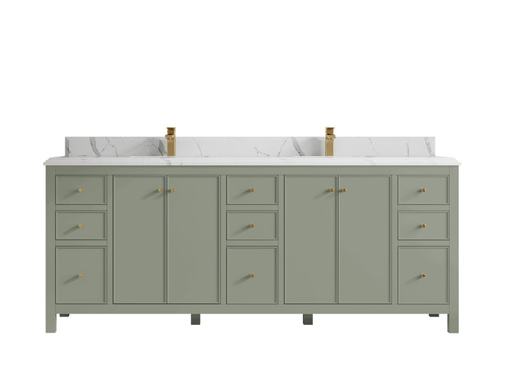 Chicago 84 in. W x 22 in. D Double Sink Bathroom Vanity - photo 25