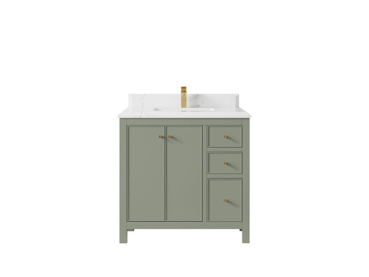 Chicago 36 in. W x 22 in. D Center Sink Bathroom Vanity - photo 25