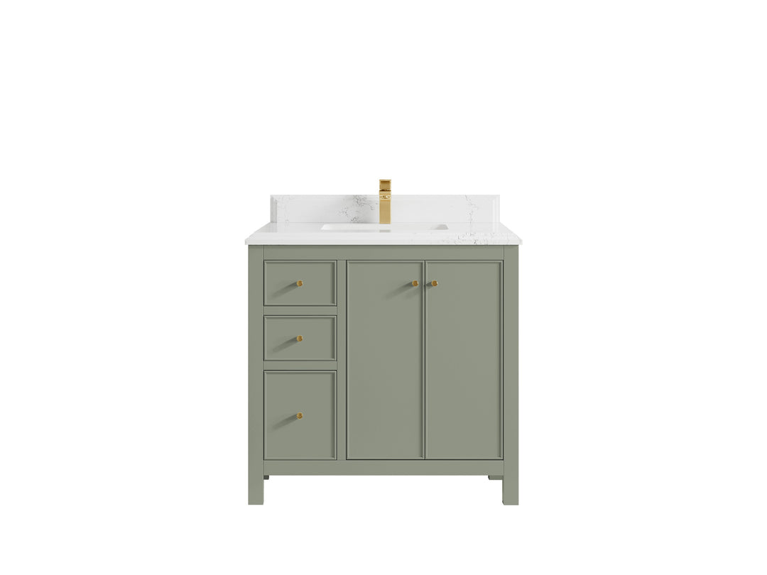 Chicago 36 in. W x 22 in. D Center Sink Bathroom Vanity
