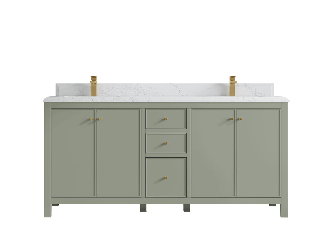 Chicago 72 in. W x 22 in. D Double Sink Bathroom Vanity
