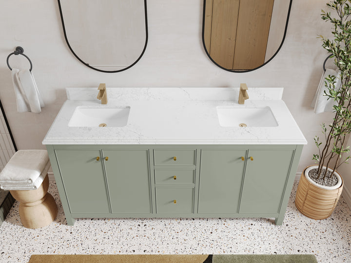 Chicago 72 in. W x 22 in. D Double Sink Bathroom Vanity - photo 26