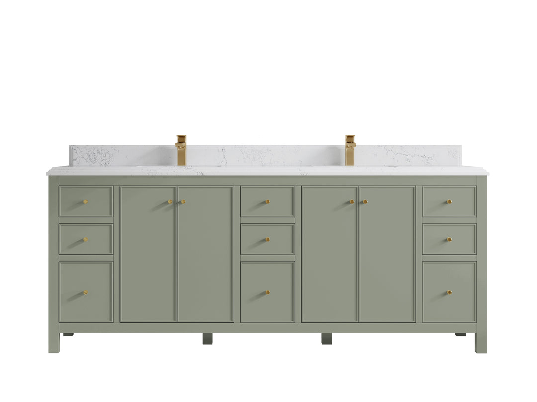 Chicago 84 in. W x 22 in. D Double Sink Bathroom Vanity