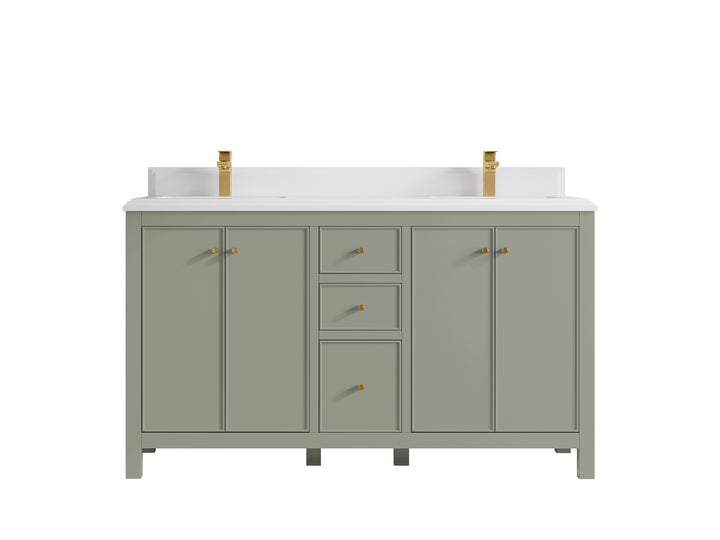 Chicago 60 in. W x 22 in. D Double Sink Bathroom Vanity - photo 29
