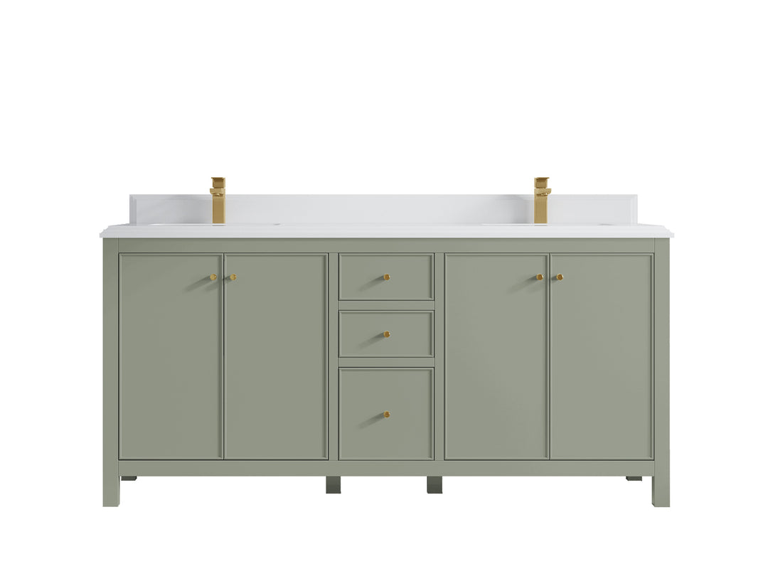 Chicago 72 in. W x 22 in. D Double Sink Bathroom Vanity