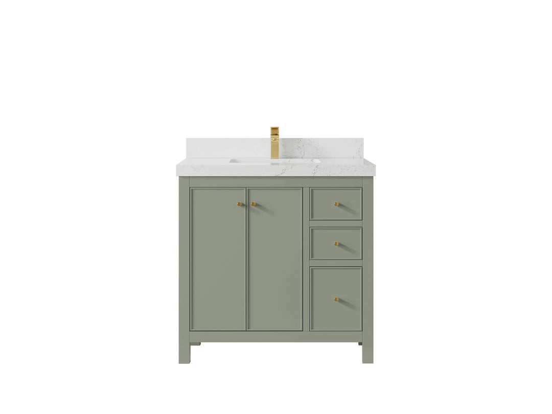 Chicago 36 in. W x 22 in. D Center Sink Bathroom Vanity