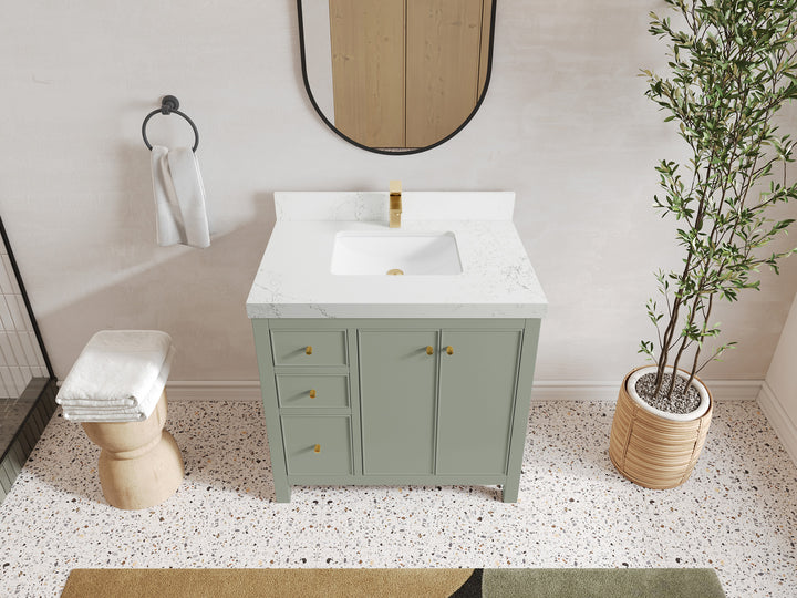 Chicago 36 in. W x 22 in. D Center Sink Bathroom Vanity - photo 28