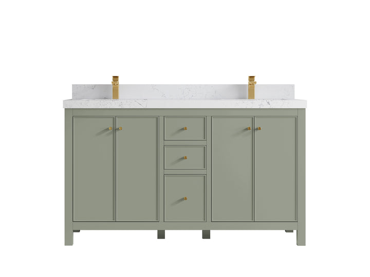 Chicago 60 in. W x 22 in. D Double Sink Bathroom Vanity - photo 31