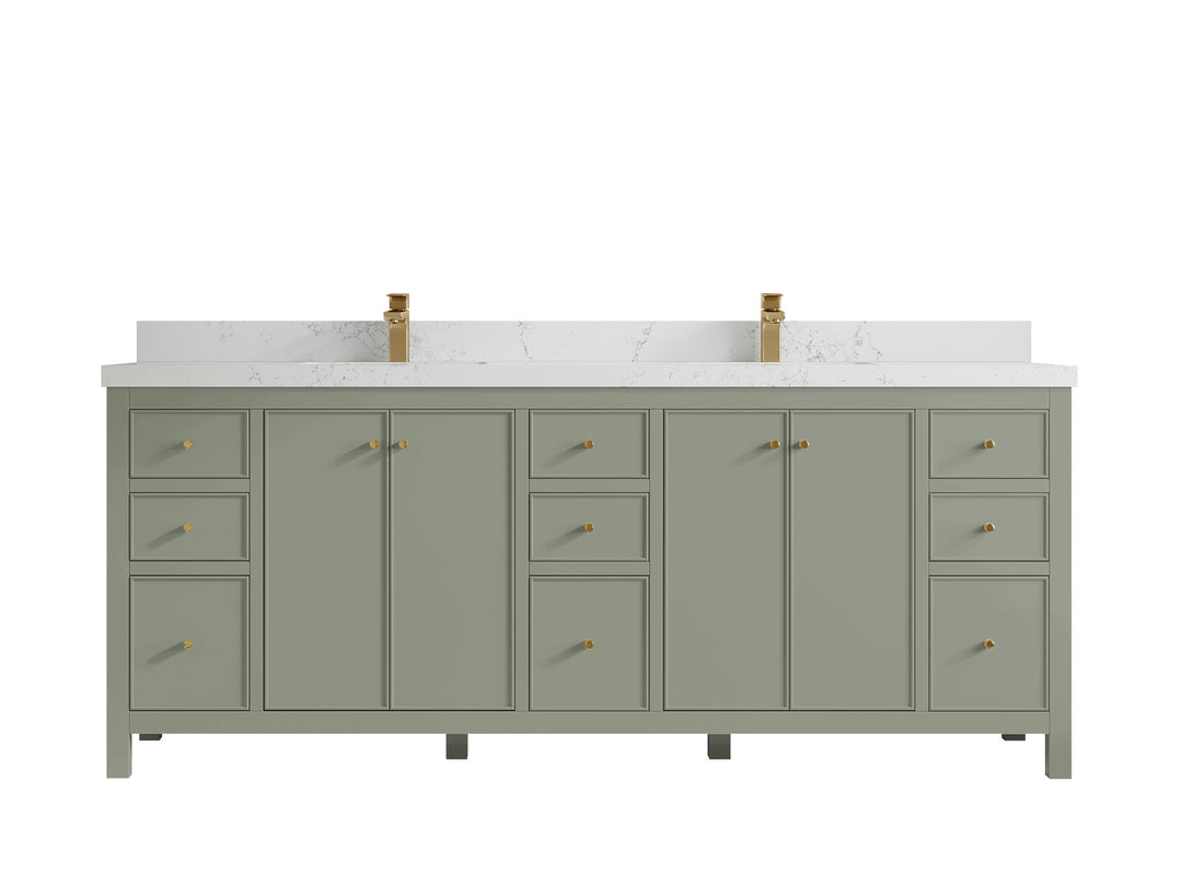 Chicago 84 in. W x 22 in. D Double Sink Bathroom Vanity