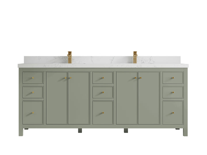 Chicago 84 in. W x 22 in. D Double Sink Bathroom Vanity - photo 31