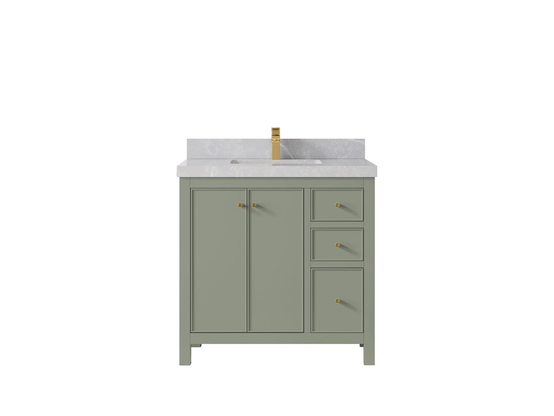 Chicago 36 in. W x 22 in. D Center Sink Bathroom Vanity