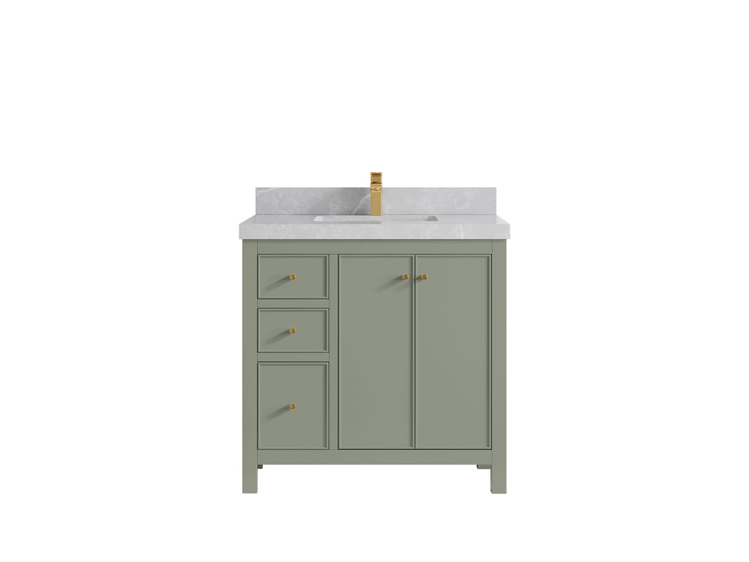 Chicago 36 in. W x 22 in. D Center Sink Bathroom Vanity