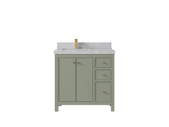 Chicago 36 in. W x 22 in. D Left Offset Sink Bathroom Vanity - photo 31