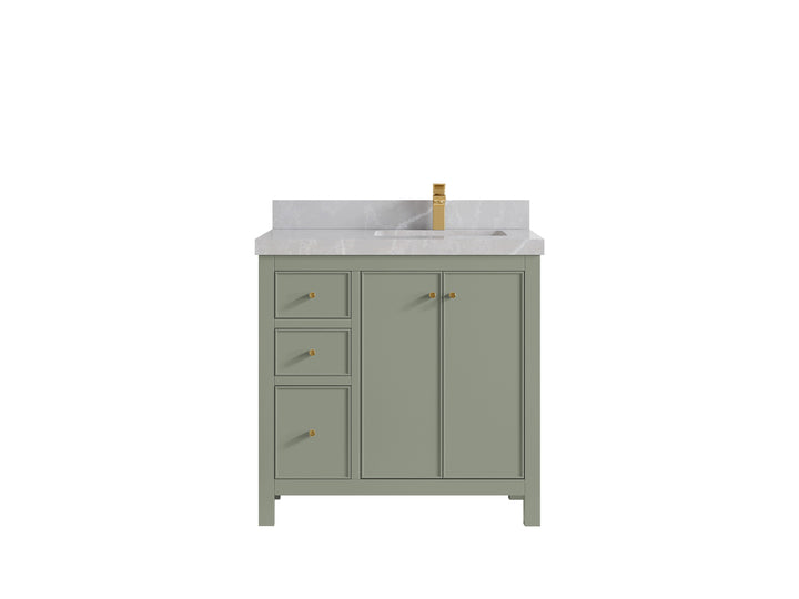 Chicago 36 in. W x 22 in. D Right Offset Sink Bathroom Vanity - photo 31