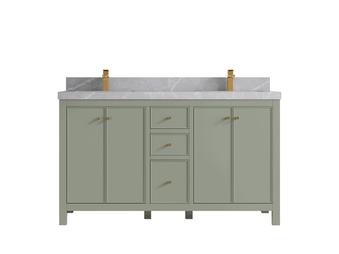 Chicago 60 in. W x 22 in. D Double Sink Bathroom Vanity