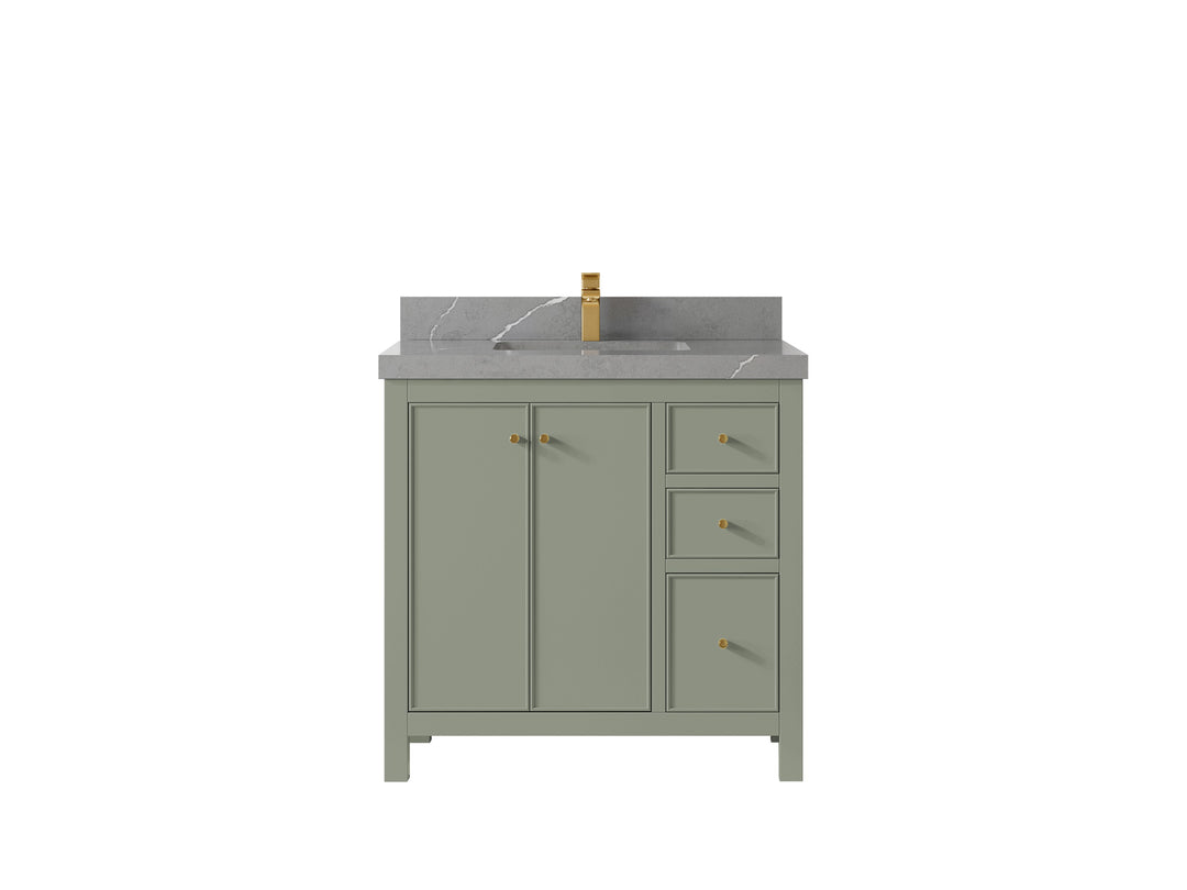 Chicago 36 in. W x 22 in. D Center Sink Bathroom Vanity
