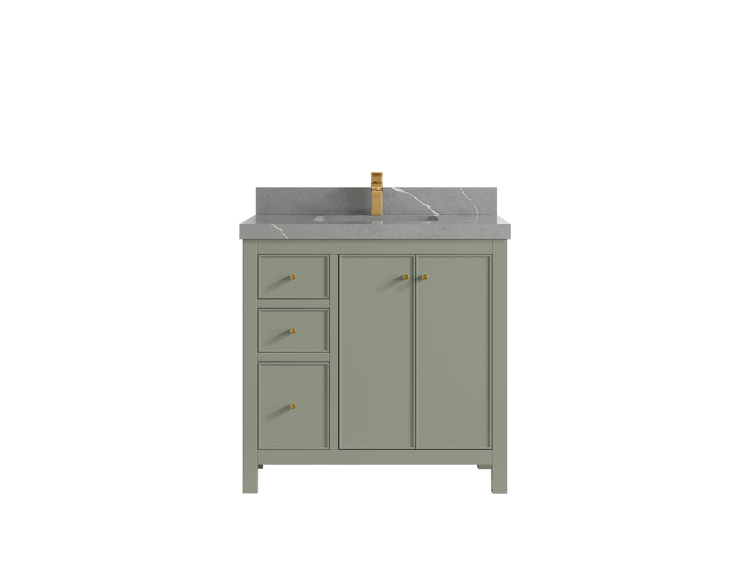 Chicago 36 in. W x 22 in. D Center Sink Bathroom Vanity