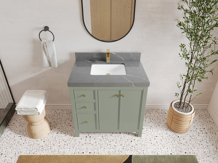Chicago 36 in. W x 22 in. D Center Sink Bathroom Vanity - photo 32