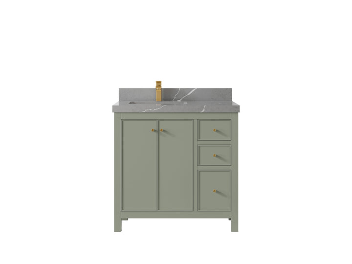 Chicago 36 in. W x 22 in. D Left Offset Sink Bathroom Vanity - photo 33
