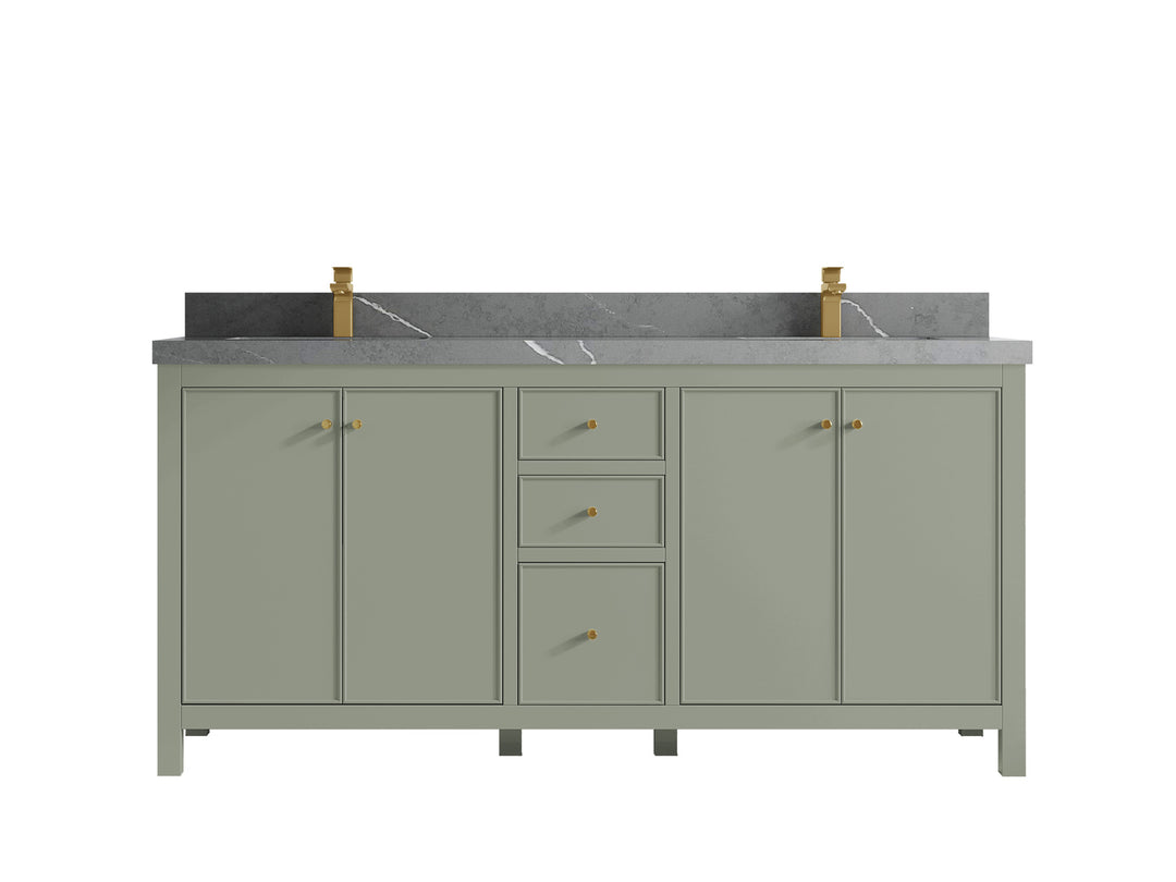 Chicago 72 in. W x 22 in. D Double Sink Bathroom Vanity