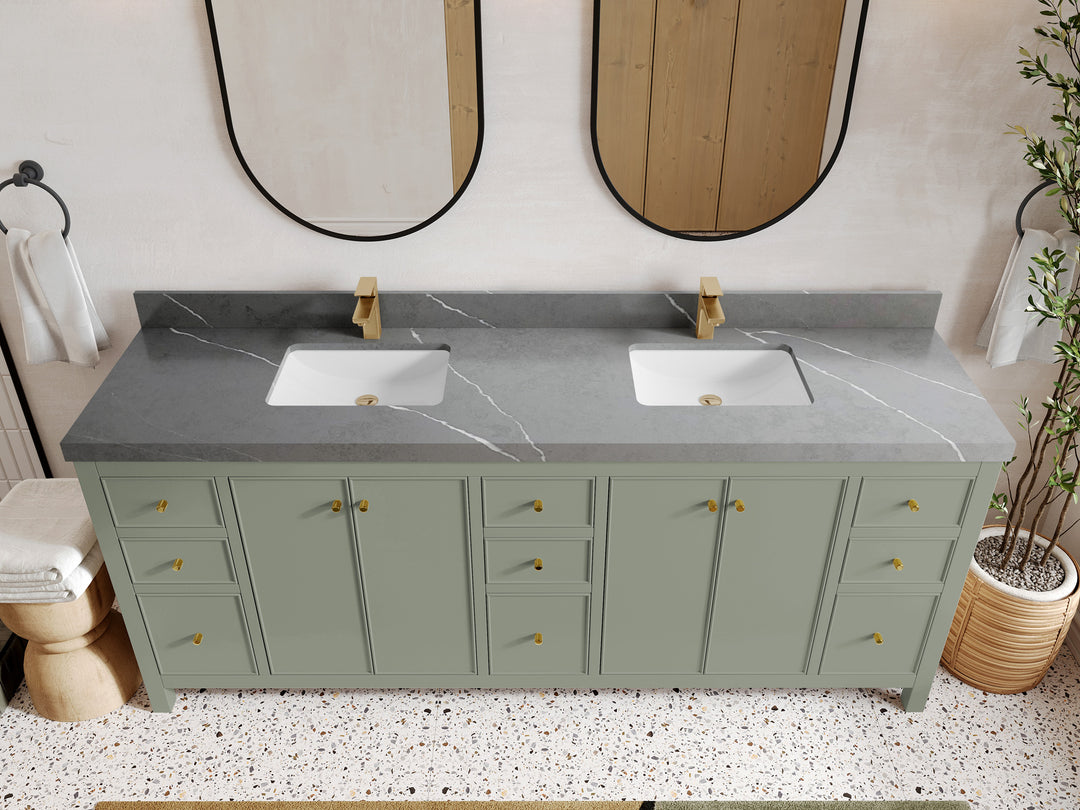 Chicago 84 in. W x 22 in. D Double Sink Bathroom Vanity