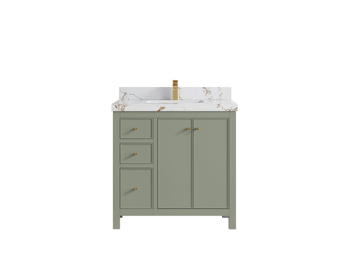 Chicago 36 in. W x 22 in. D Center Sink Bathroom Vanity - photo 35