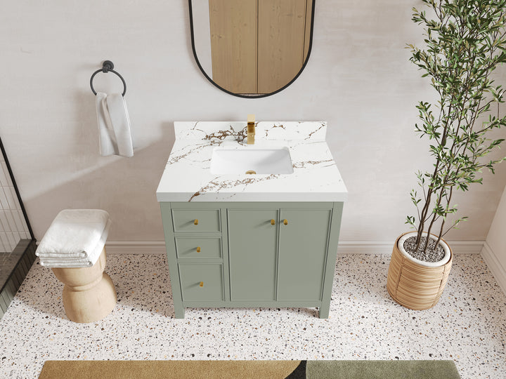 Chicago 36 in. W x 22 in. D Center Sink Bathroom Vanity - photo 34