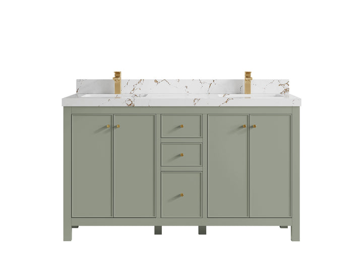 Chicago 60 in. W x 22 in. D Double Sink Bathroom Vanity - photo 37