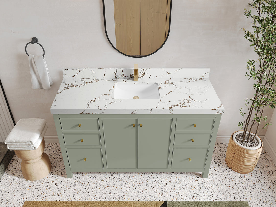 Chicago 60 in. W x 22 in. D Single Sink Bathroom Vanity