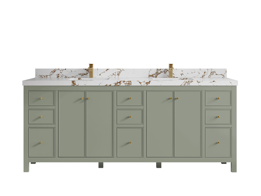 Chicago 84 in. W x 22 in. D Double Sink Bathroom Vanity