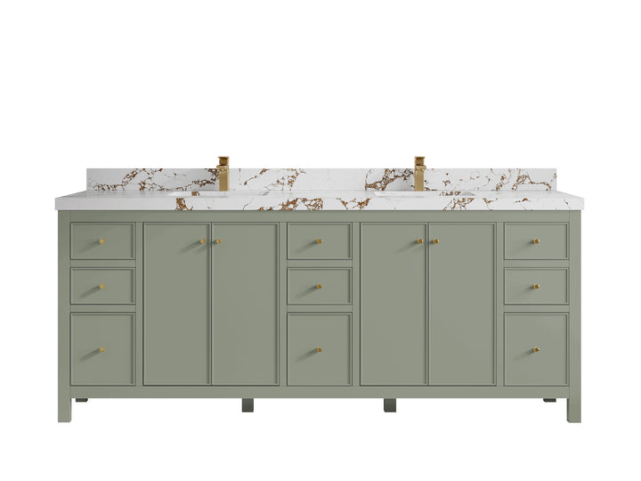 Chicago 84 in. W x 22 in. D Double Sink Bathroom Vanity - photo 37