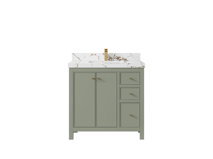 Chicago 36 in. W x 22 in. D Center Sink Bathroom Vanity - photo 37